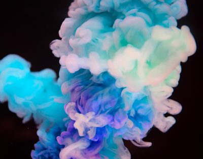 Colorful smoke fume